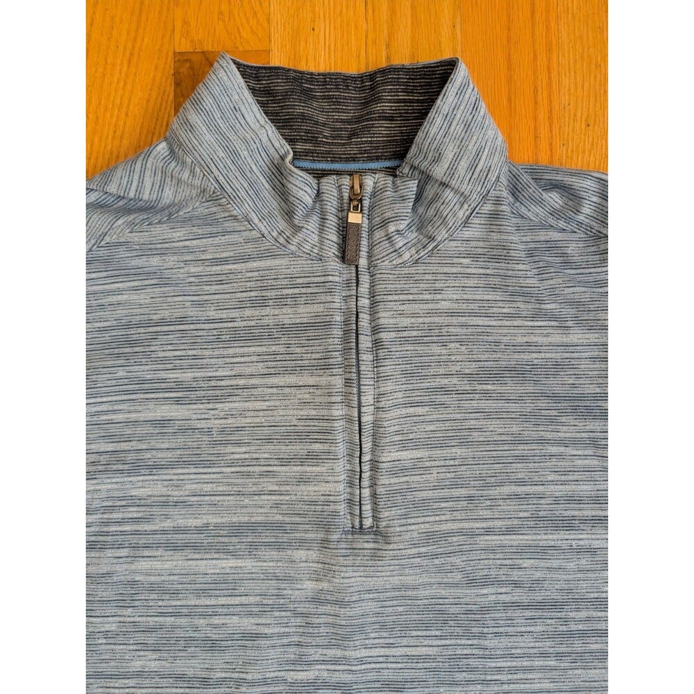 Johnston Murphy XC4 Pullover Mens Medium Blue 1/4 Zip Casual Pullover Active